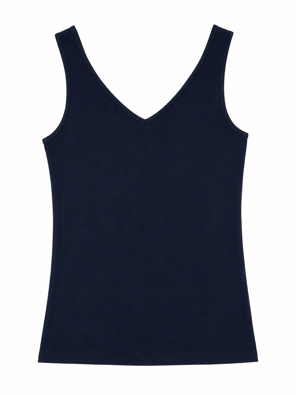 Classic V-Neck Tank Top in Black